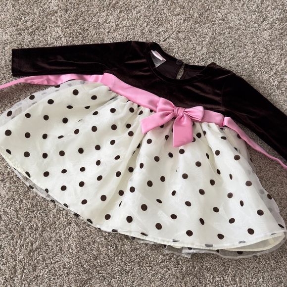 Jessica Ann long sleeve polka dot baby Girl's Dress Size 6-9 months - Picture 5 of 12